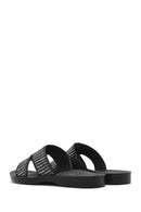 Women's Black Straw Slippers | Derimod