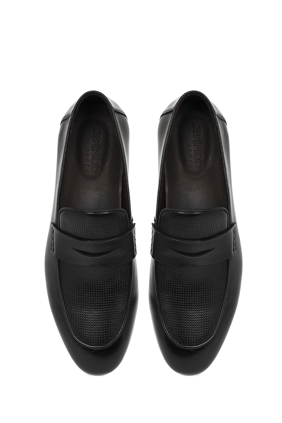 Derimod Black Erkek Siyah Deri Klasik Loafer