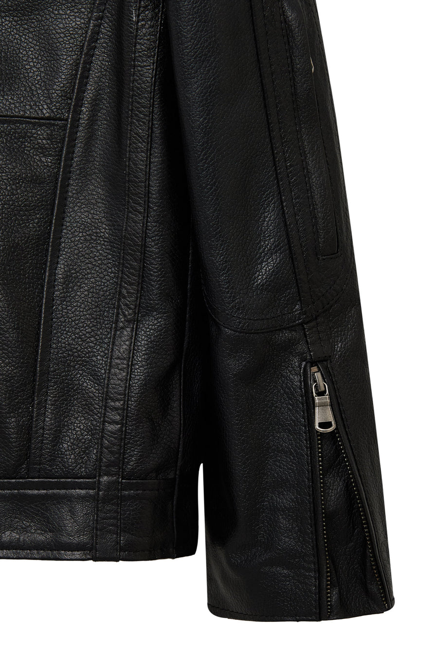 Middleton Erkek Siyah Slim-Fit Kısa Deri Ceket