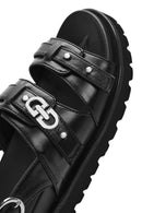 Women's Black Buckle Sandals | Derimod