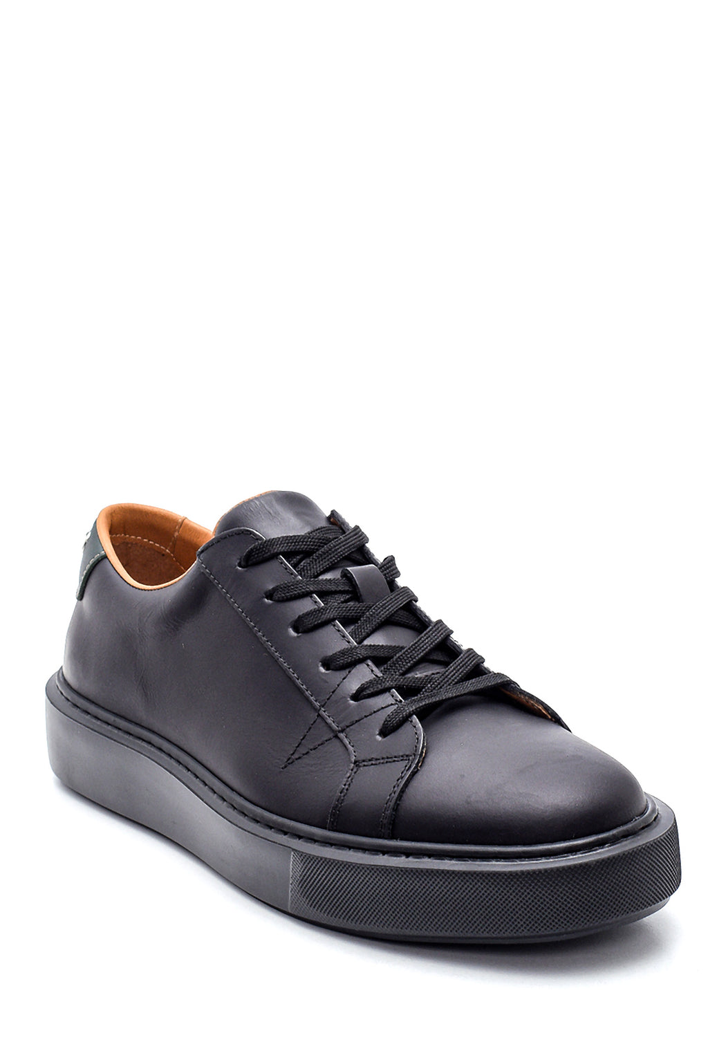 Erkek Siyah Deri Sneaker
