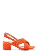 Women's Suede Heeled Sandals | Derimod
