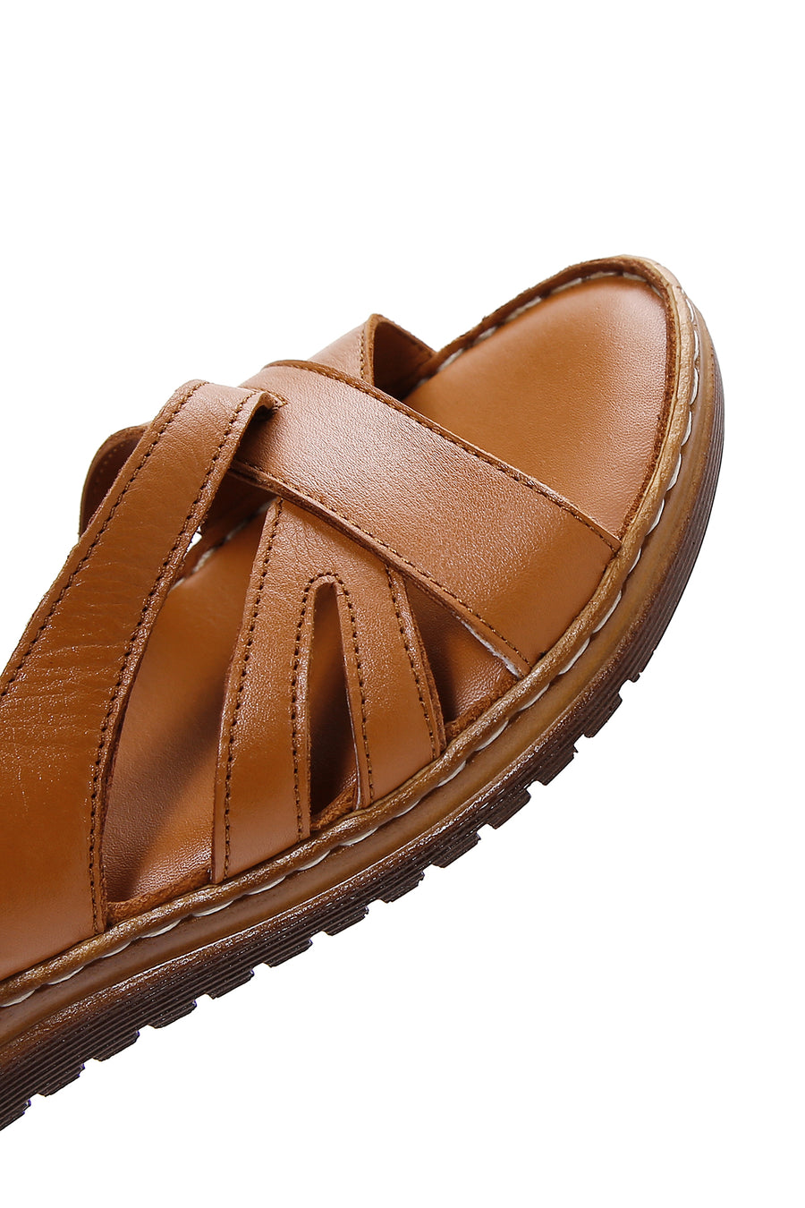 Kadın Taba Deri Comfort Sandalet