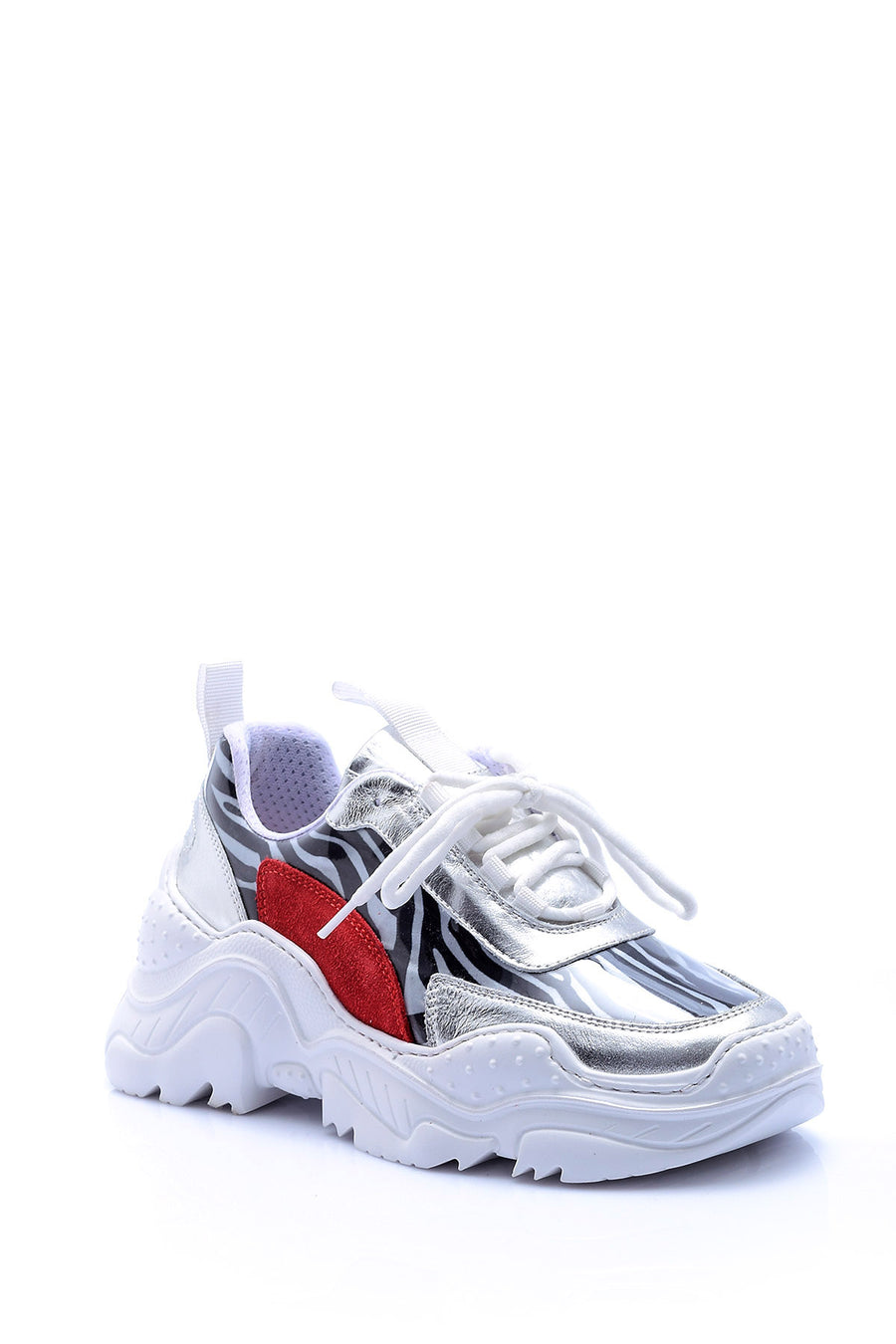 Kadın Gümüş Detaylı Sneaker