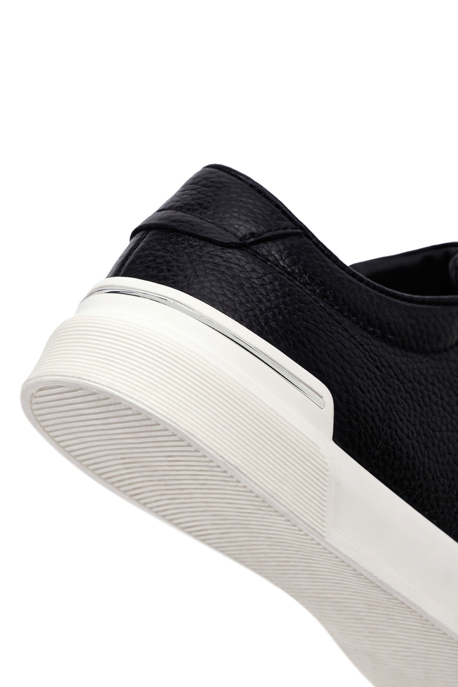 Erkek Siyah Bağcıklı Deri Sneaker