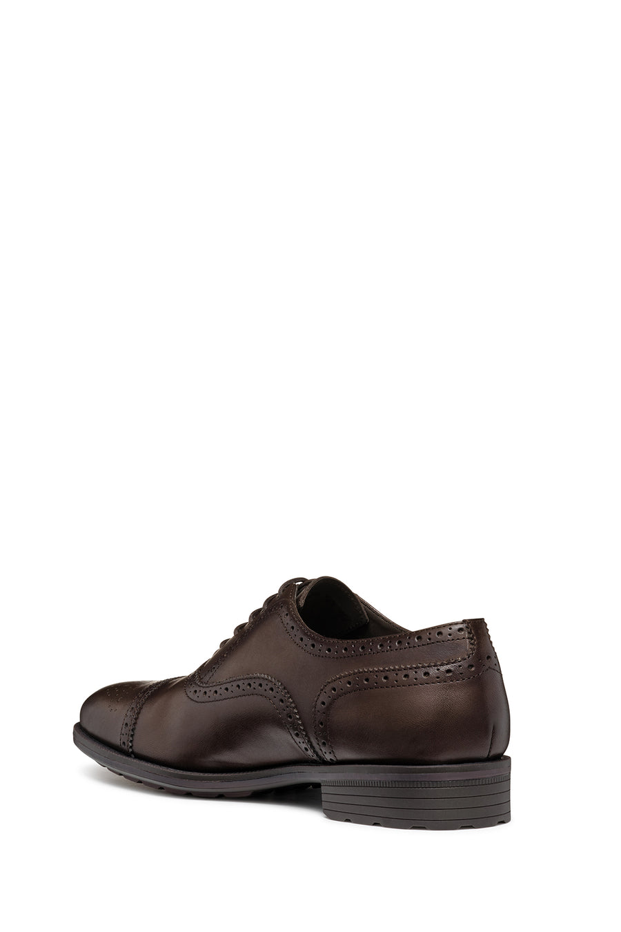 Geox Men's Brown Walk Pleasure F Lace-Up Leather Classic Shoes