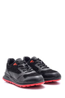Erkek Süet Detaylı Deri Sneaker | Derimod