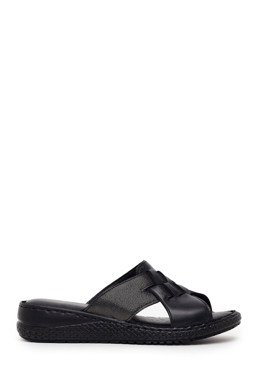 Woman Black Wedge Comfort Slipper 26SFD321314 | Derimod