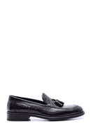 Men's Leather Leather Crocodile Patterned Shoes | Derimod