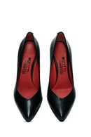 Derimod Gritti Woman Black Thick-Heeled Patent Leather Leather Shoes | Derimod