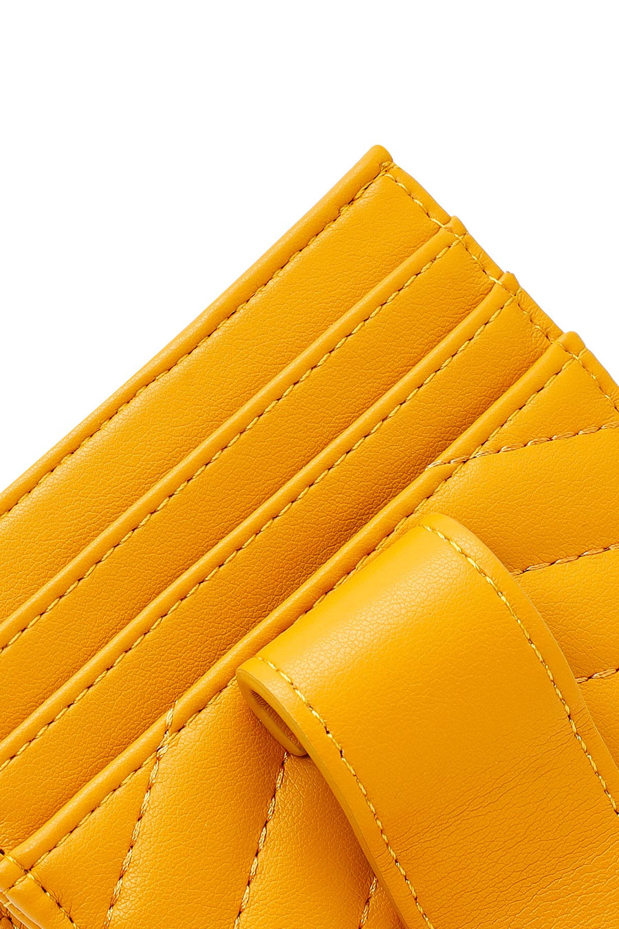 Woman Yellow Quilted Card Holder