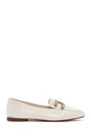 Kadın Beyaz Tokalı Maskülen Loafer | Derimod