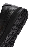 Erkek Siyah Bağcıklı Deri Sneaker | Derimod