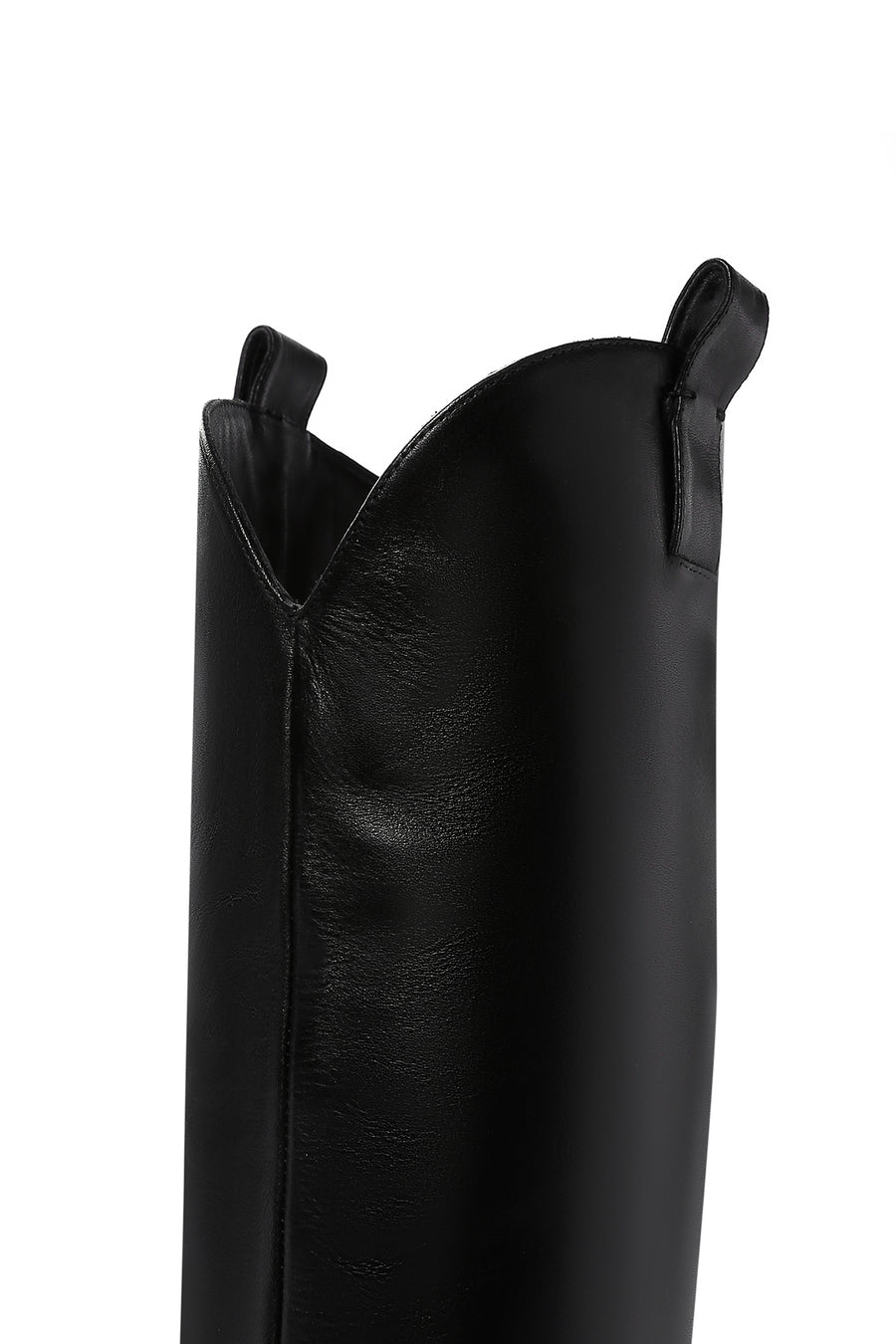 Kadın Siyah İnce Yüksek Topuklu Fermuarlı Klasik Deri Çizme