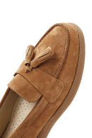 Kadın Taba Süet Deri Comfort Loafer | Derimod