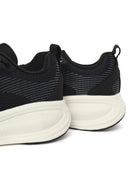 Derimod Zero Woman Black Lace-Up Thick-Soled Fabric Sneakers | Derimod