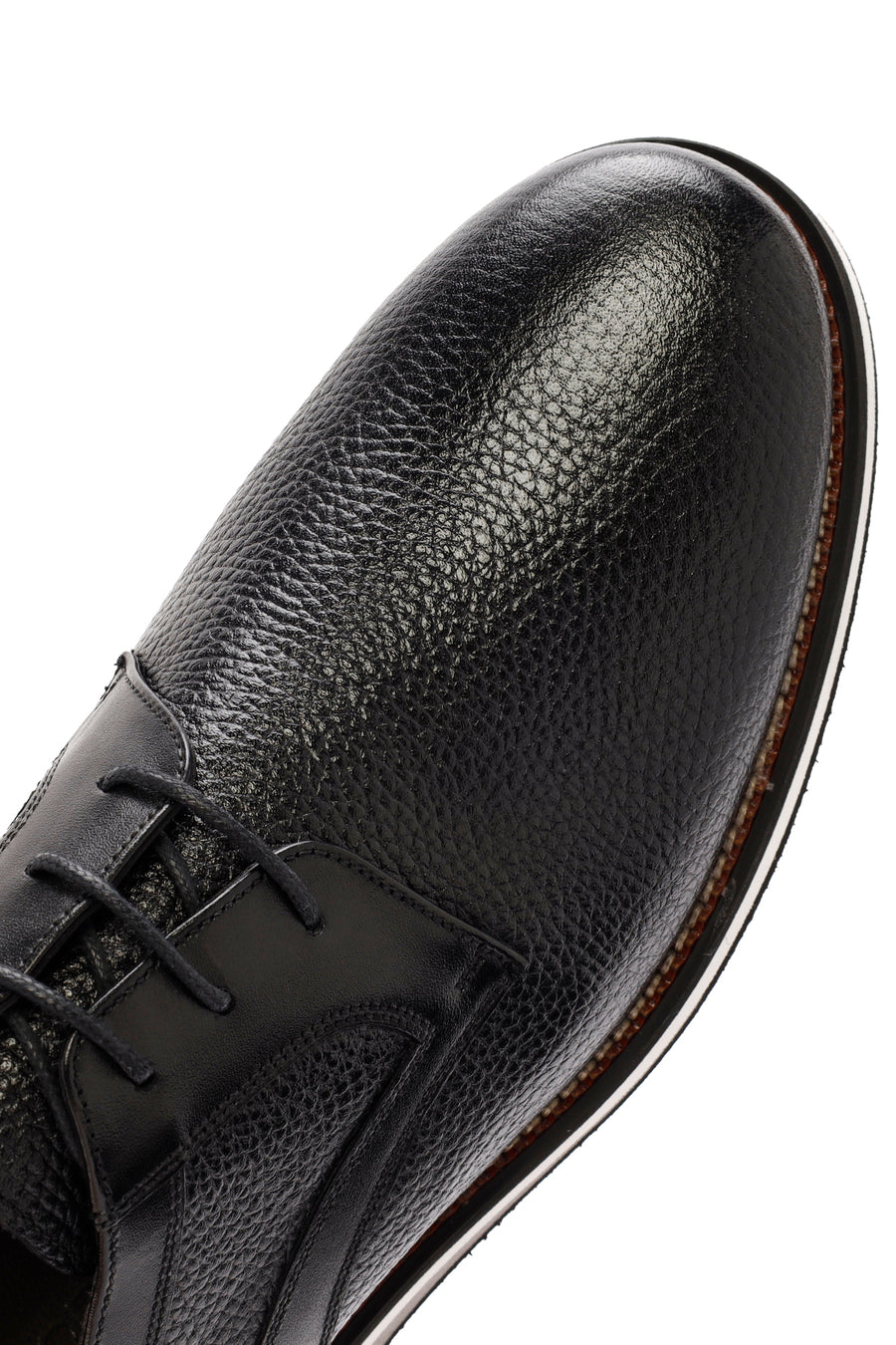 Men's Black Lace-up Leather Casual Shoes