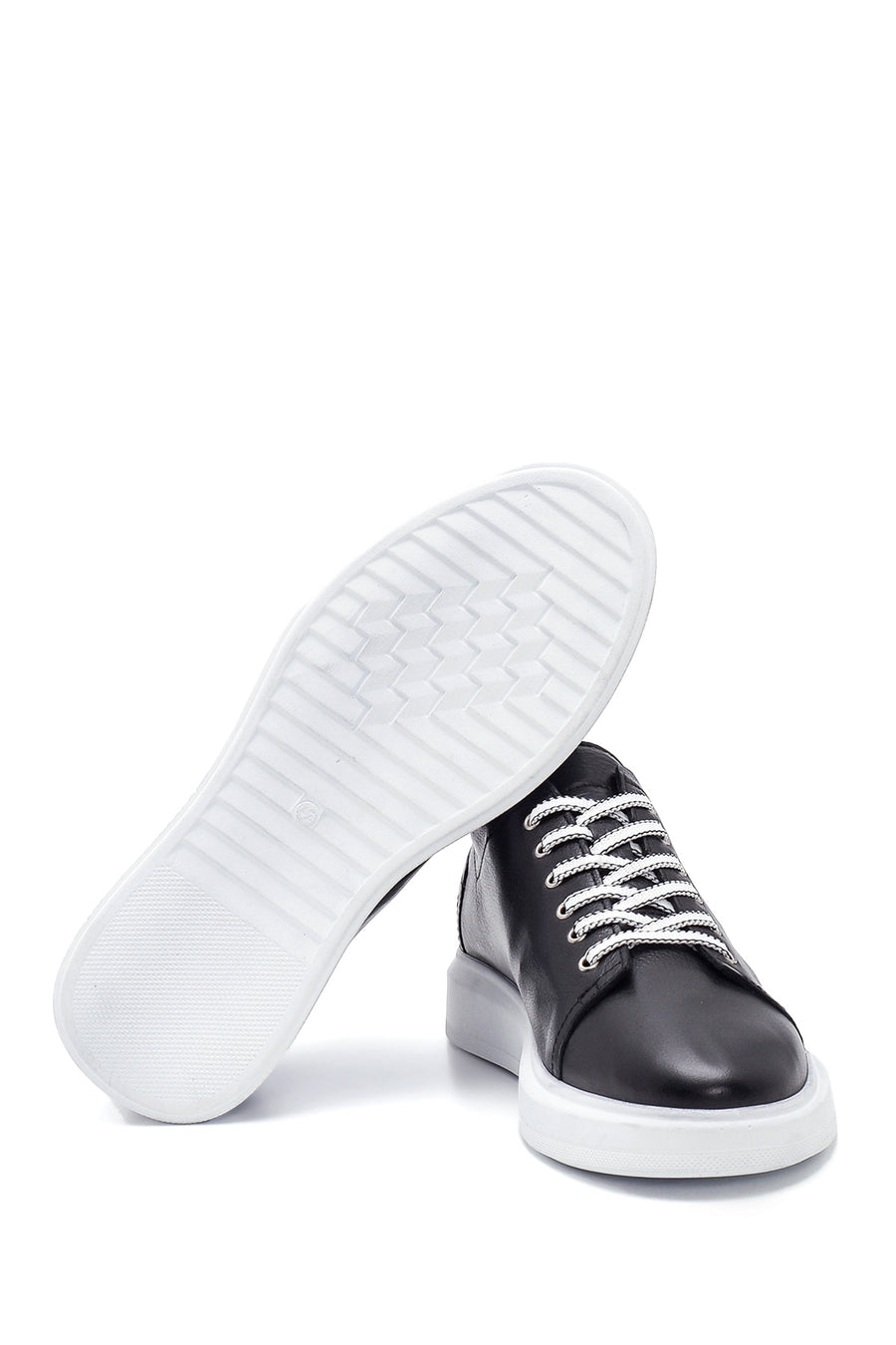 Men's Black Leather Sneaker