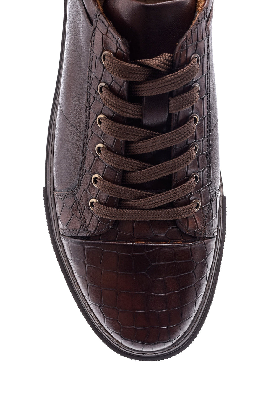 Men's Crocodile Detailed Leather Sneaker