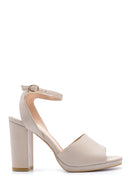 Women's Leather Thick Heeled Shoes | Derimod