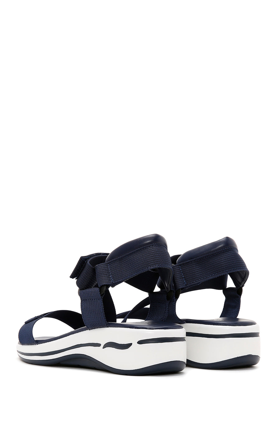 Women's Navy Blue Thick Soled Comfort Sandals