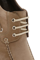 Men's Beige Lace-Up Nubuck Leather Casual Shoes | Derimod