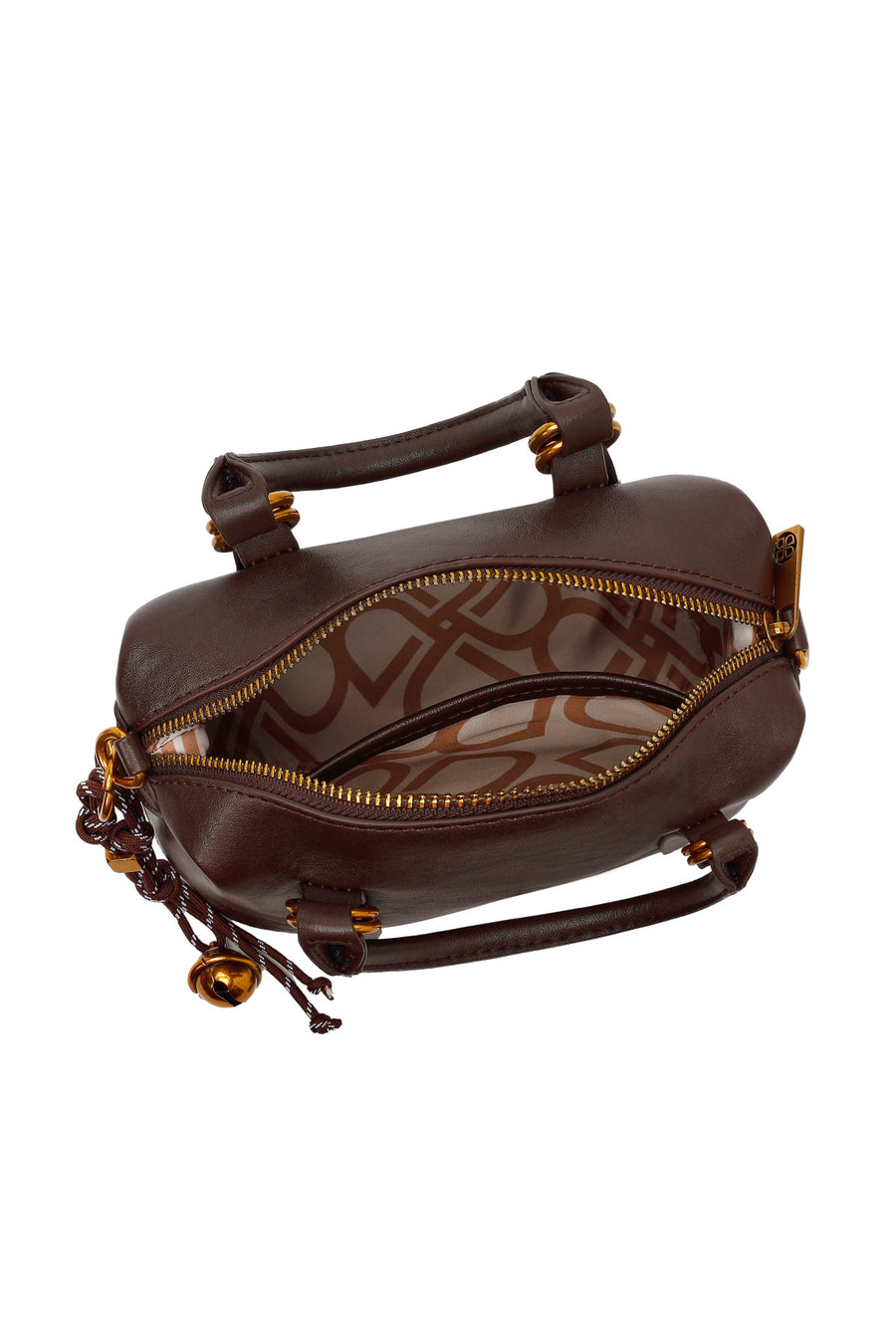 Woman Brown Long-Strap Mini Shoulder Bag