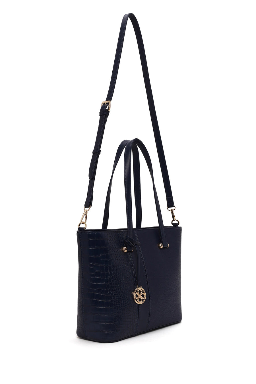 Woman Navy Blue Long-Strap Shoulder Bag