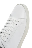 Erkek Beyaz Bağcıklı Deri Sneaker | Derimod