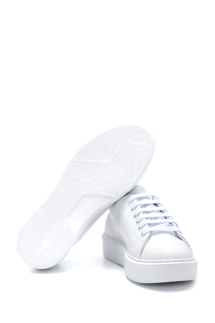Kadın Deri Renkli Şeritli Sneaker