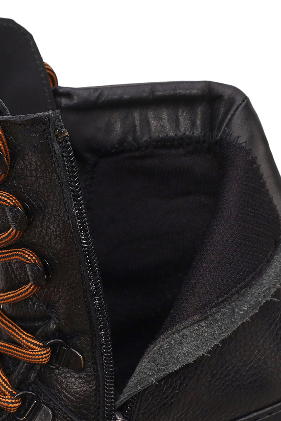 Harley Davidson Woman Black Shorbone Zip Closure Thick-Soled Leather Combat Boots