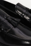 Male Black Tasselled Leather Loafer | Derimod