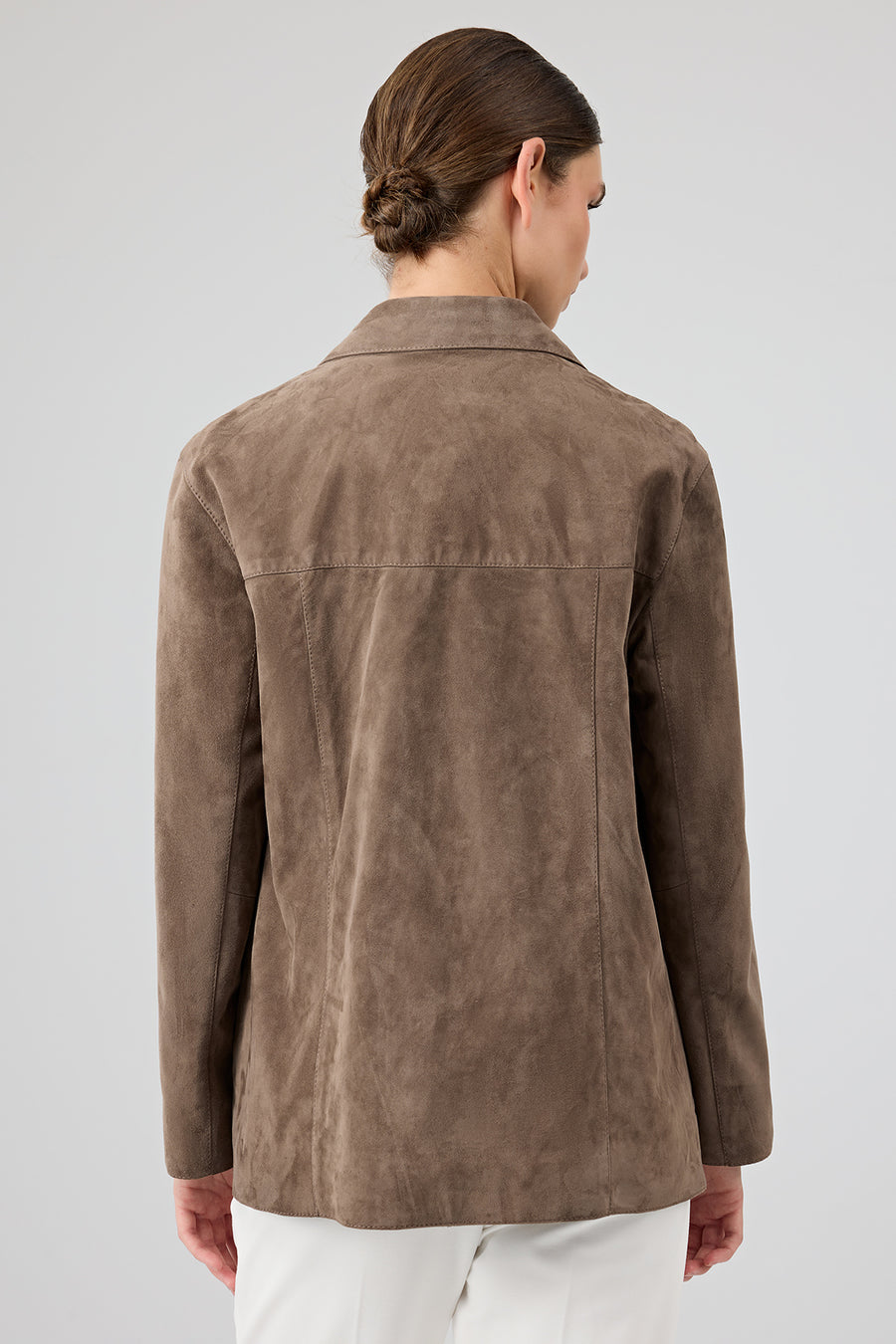 Gloria Women's Mink Oversize Suede Leather Jacket