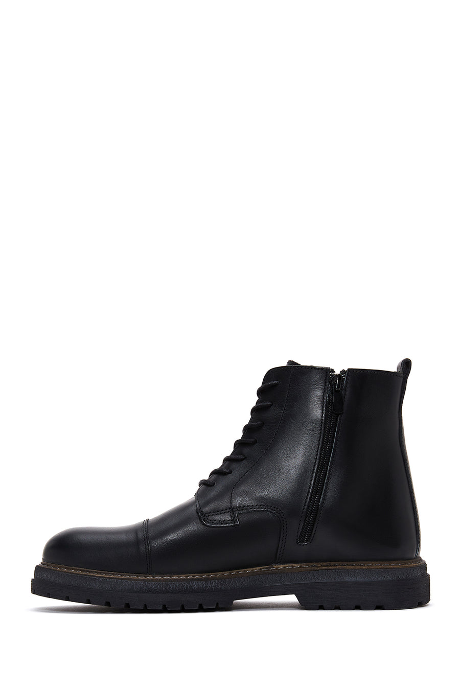 Men's Leather Zippered Boots