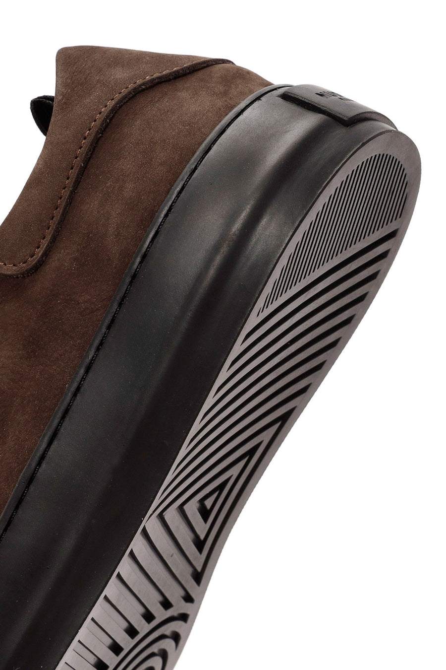 Erkek Kahverengi Bağcıklı Nubuk Deri Sneaker