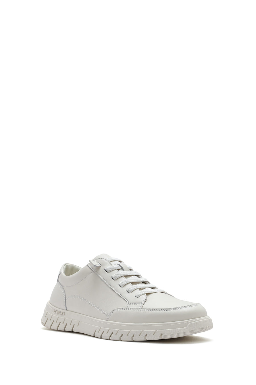 Erkek Beyaz Bağcıklı Deri Sneaker