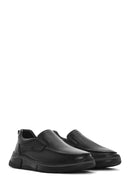 Men's Black Leather Comfort Loafer | Derimod