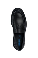 Geox Erkek Siyah Spherica Ec7 Deri Klasik Loafer | Derimod