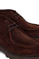 Male Brown Lace-up Suede Leather Casual Boots | Derimod
