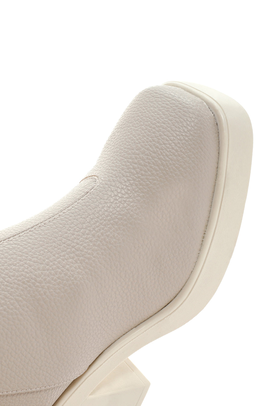 Women's Beige Zippered Heeled Casual Boots