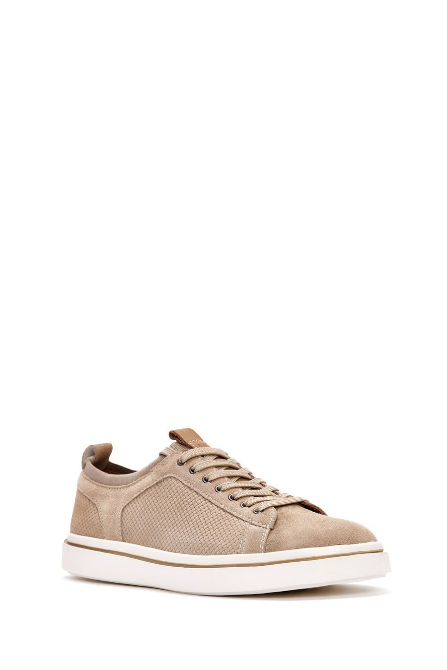 Erkek Bej Bağcıklı Süet Deri Sneaker