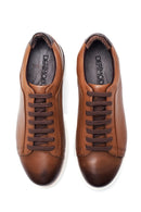 Men's Tan Leather Sneaker | Derimod