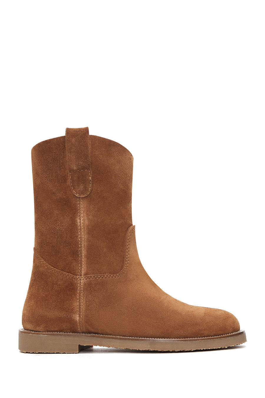 Women's Tan Suede Leather Casual Boots 22WFD189210 | Derimod
