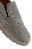 Erkek Gri Nubuk Deri Comfort Loafer | Derimod