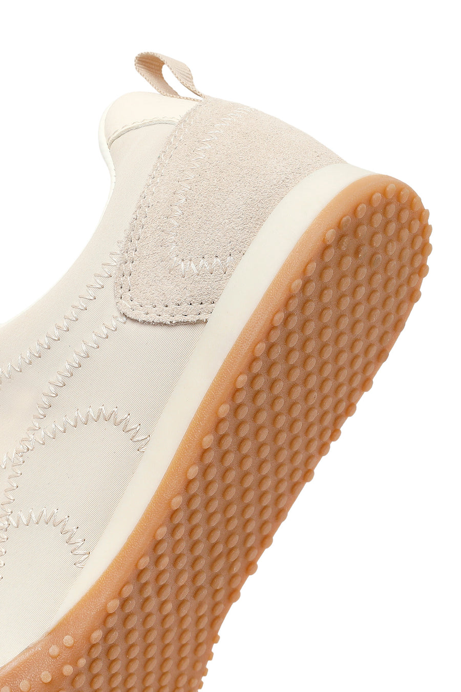 Kadın Krem Bağcıklı Deri Sneaker