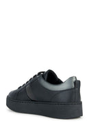 Geox Women's Black D Skyely Lace-up Leather Sneaker | Derimod