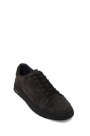 Male Anthracite Lace-up Suede Leather Sneaker | Derimod