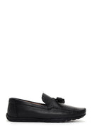 Erkek Siyah Deri Püsküllü Casual Loafer | Derimod