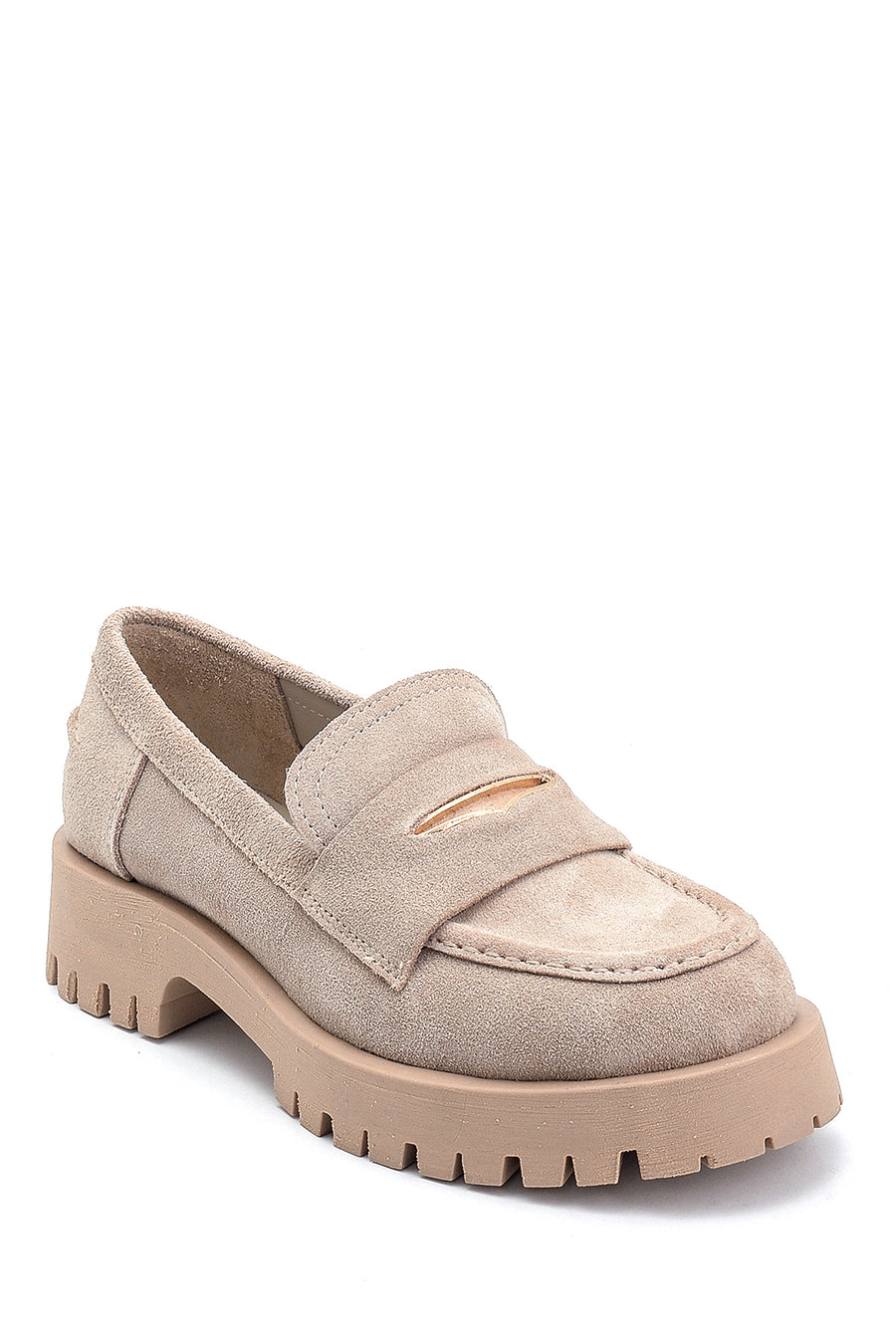 Women's Suede Leather Thick Soled Loafer