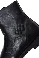 Men's Leather Zippered Boots | Derimod